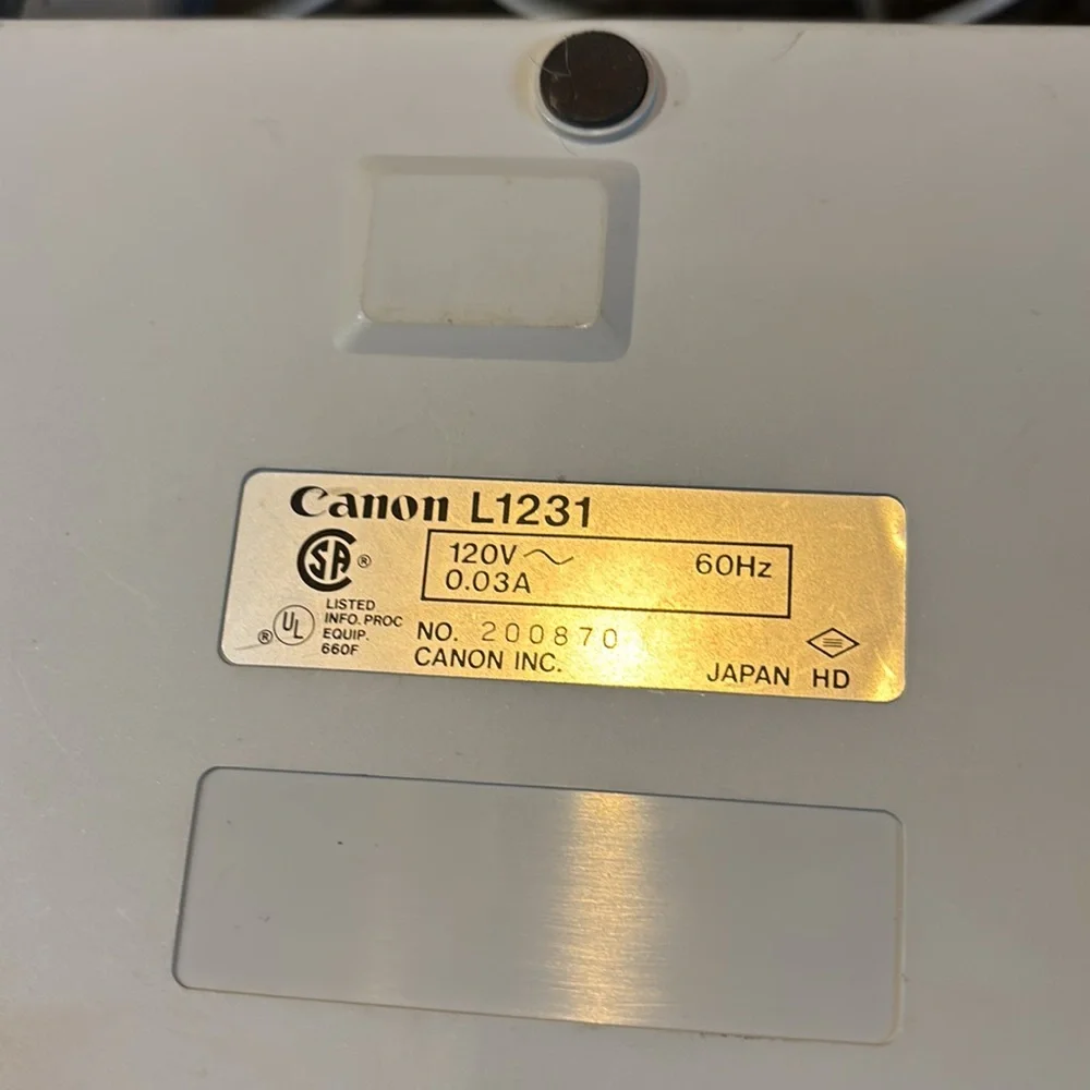 80s Canon L1231 Calculator